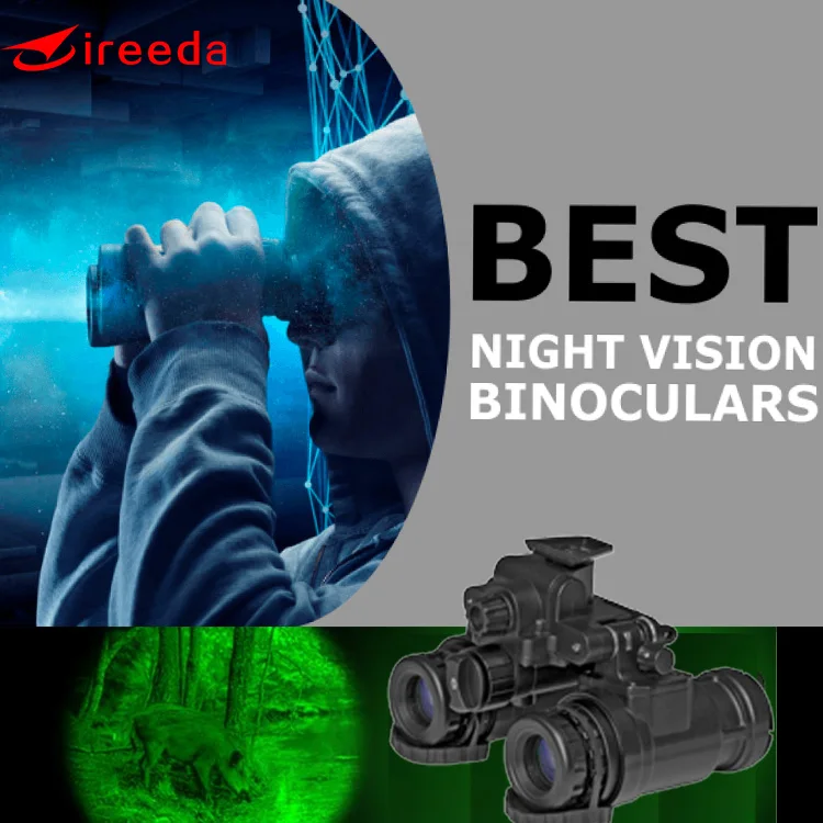 Compact FOV 40 NVG Gen 2+ IIT Image Intensifier Tubes Green Phosphor Dual-Tube Night Vision Goggles