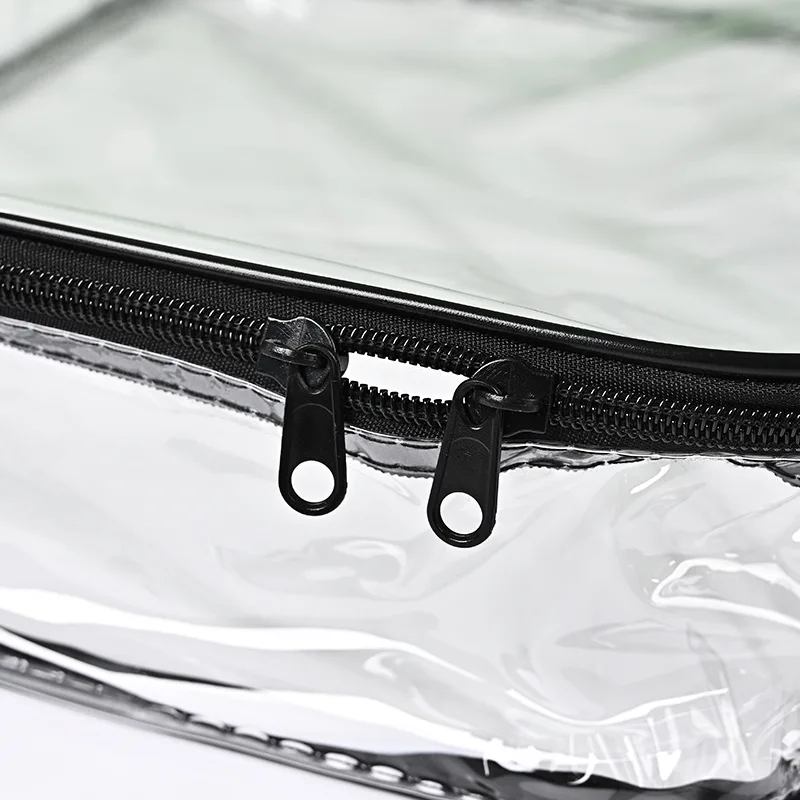 Пользовательский логотип ПВХ Zip Lock сумка для хранения с металлической молнией многоразовая прозрачная пластиковая постельного белья и