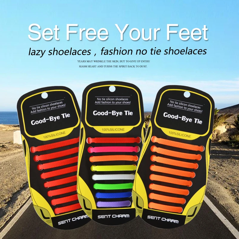 No Tie Shoelaces for Kids and Adults, Waterproof Silicone Flat Elastic Athletic Sport Shoe Laces for Sneakers Board Shoes