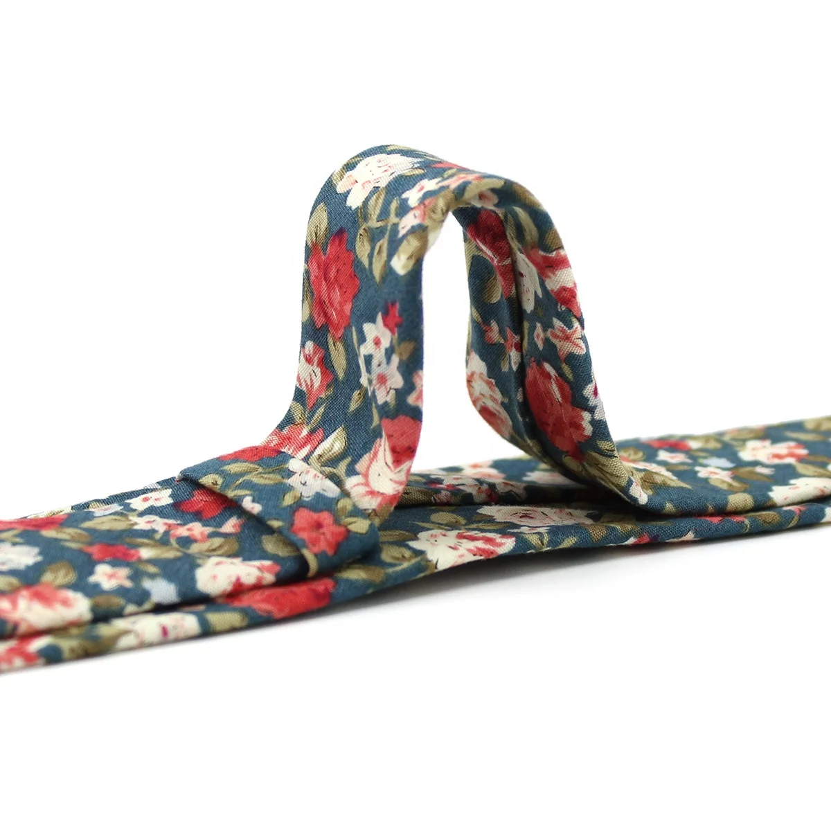 Wedding Groom Groomsmen Spring Flower Notion Men Casual Fashion Printed Handmade Skinny Slim Floral Thin Organic Cotton Tie