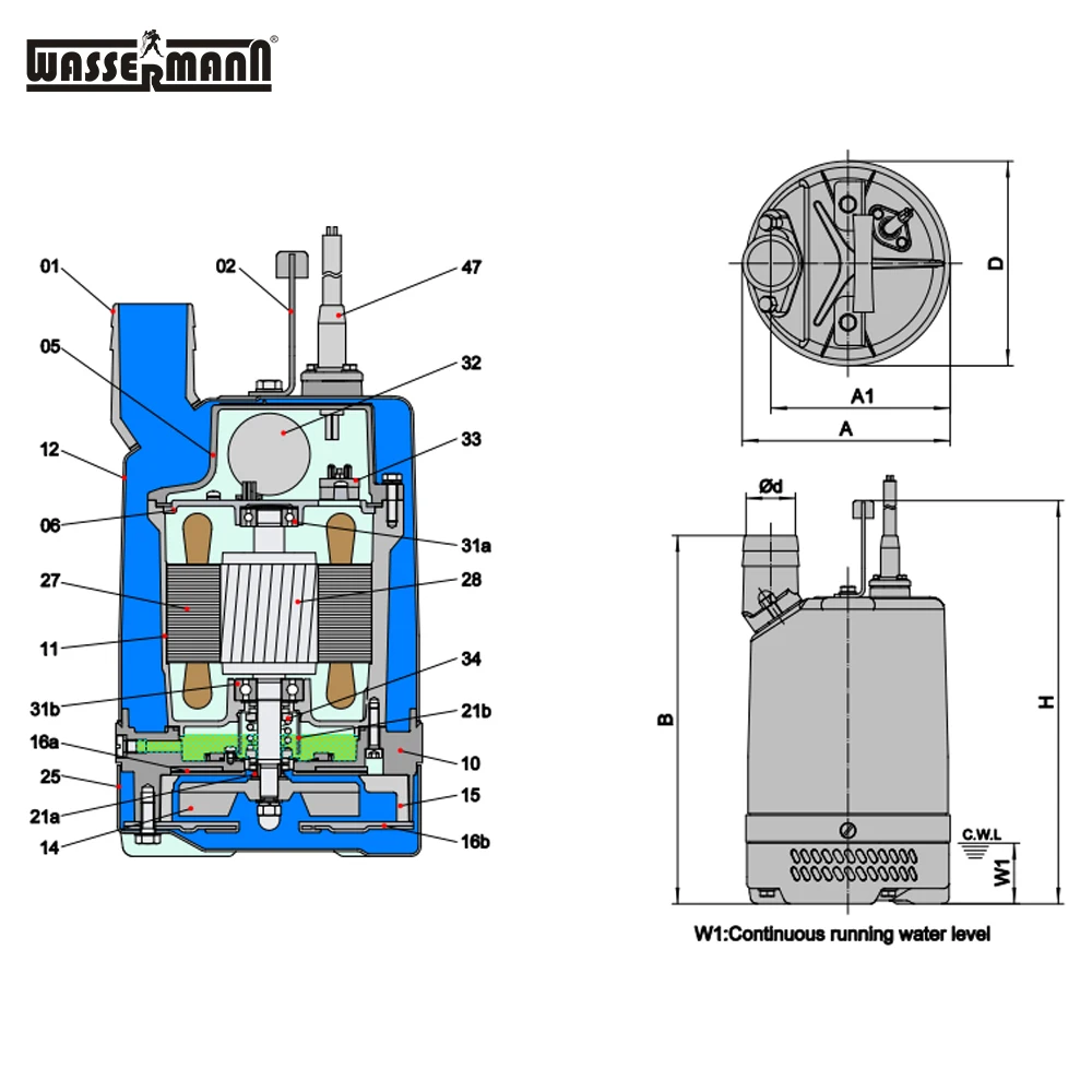 Wholesale cheap submersible electric rain river garden water pump