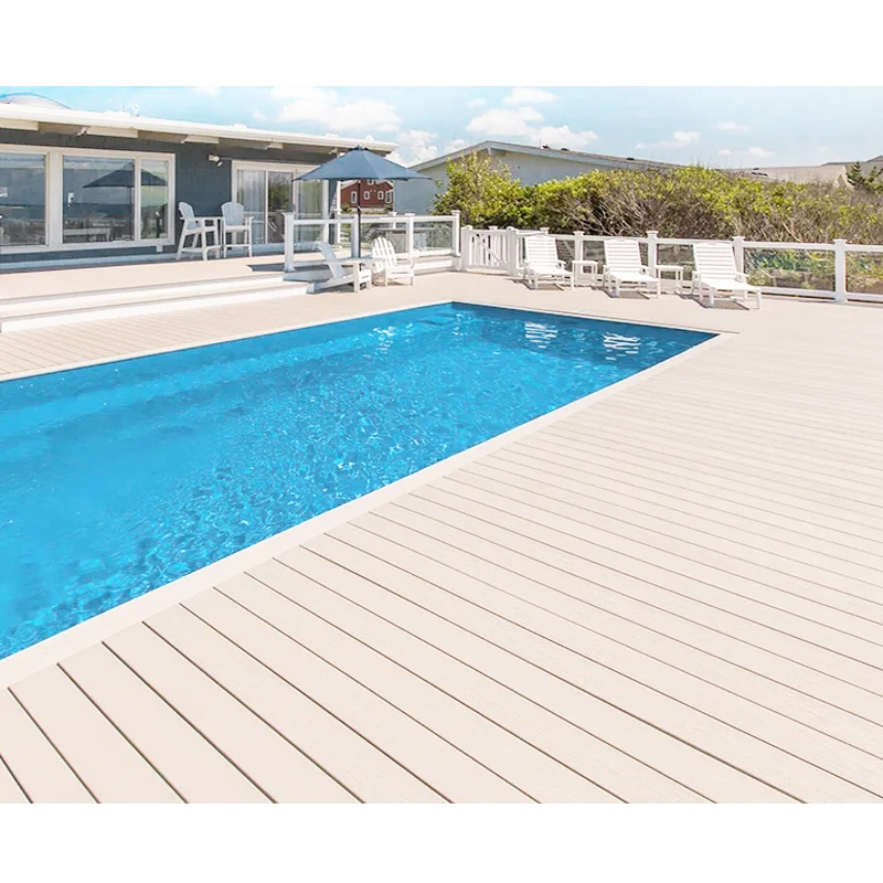 Skin-friendly outdoor swimming pool wpc decking composite boards terrace patio flooring wpc decking set price
