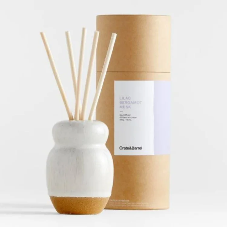 Custom empty reed diffuser bottle with gift box round paper tube box eco friendly reed diffuser box