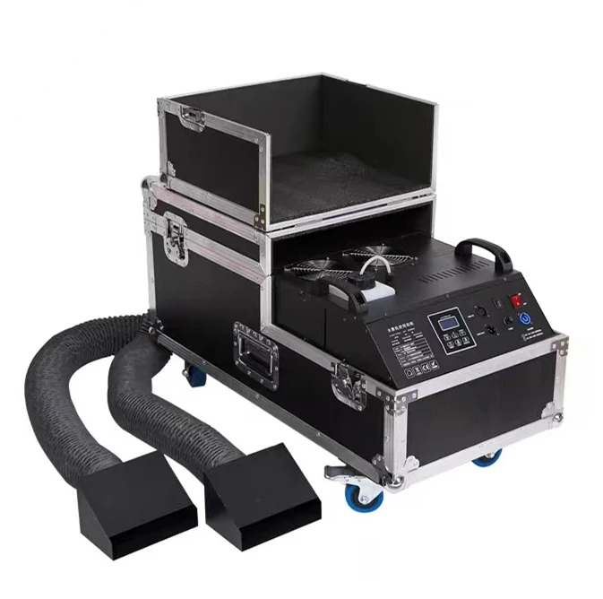 3000W Dual Head Water Based Dmx Remote Floor Fog Machine Low Ground Smoke Machine Wedding Heavy Smoke Machine