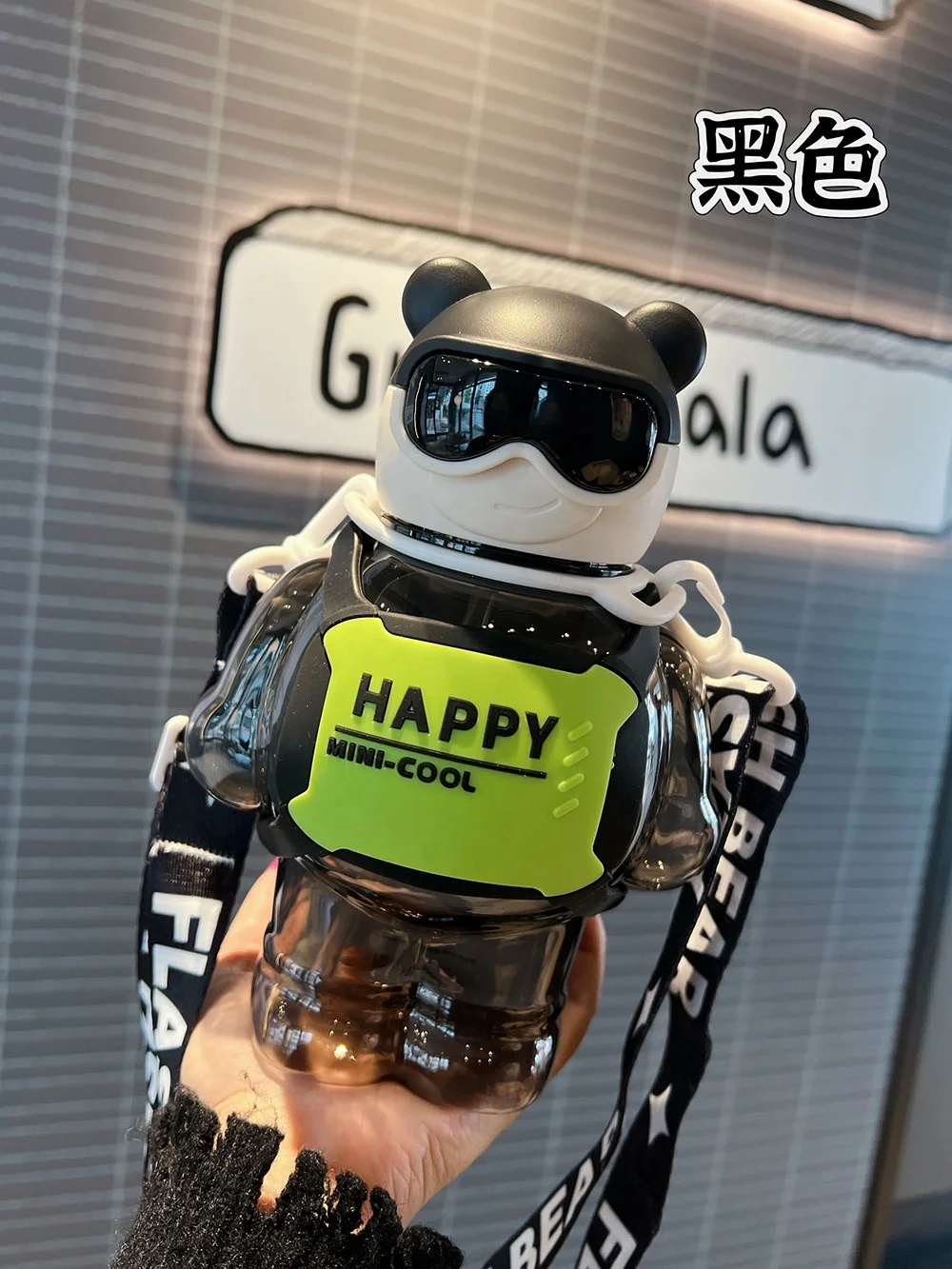 Top Selling Products Cute Kawaii 800ml Teddy Bear Bear Shaped Plastic Water Bottle for Kids Children