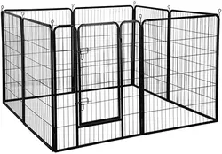 Amazon Hot Exercise Collapsible Dog Cage Indoor  For Large Dogs Custom Folding Durable Thick Metal Wire Tube Rabbit Pet Fence
