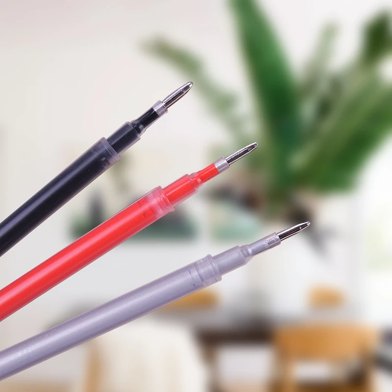 Student Quick-drying Gel Pen Business Meeting Signature Needle Bullet Black Red Blue Refill