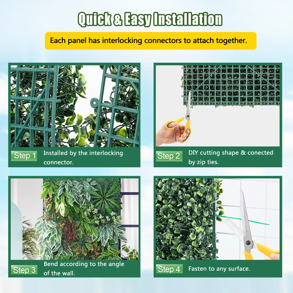backdrop wedding decor garden hanging plant foliage vertical plastic artificial green grass boxwood wall