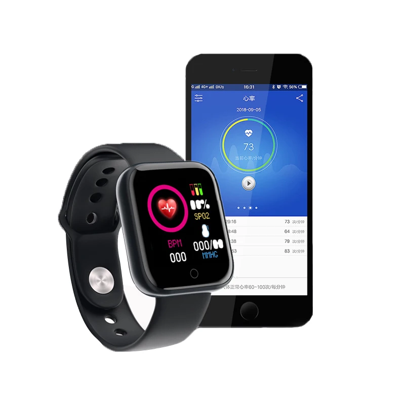 
Hot Selling 1.3 Color Screen Watches Mi Band Bracelet Heart Rate Tracker Health Monitor Sport Smart Watch 