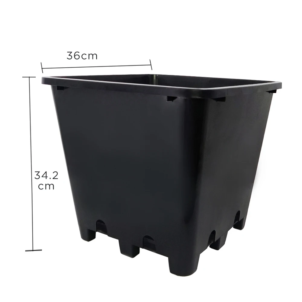 Indoor outdoor  transpirable large square flower box plastic planter blueberry plant pot