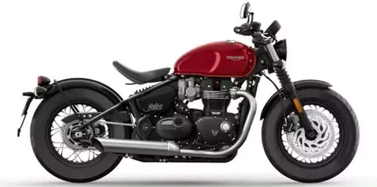 Купить сейчас Триумф Bonneville Bobber Черный стелс издание T120 черная струйная золотая линия Карнавал Красный Сапфир
