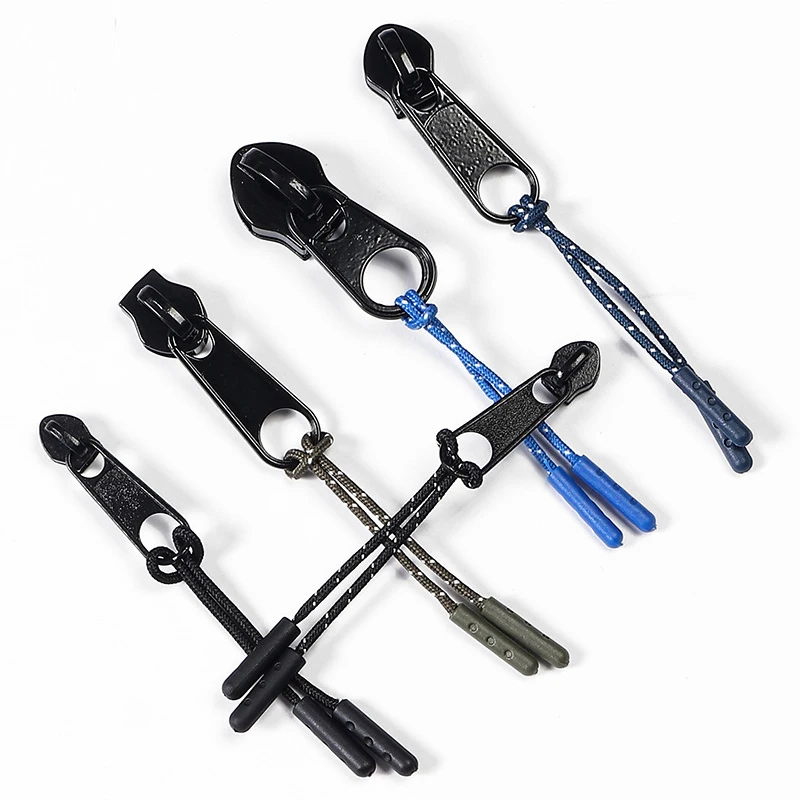 Custom Woven Zipper Pull Plastic Logo Zipper Puller For Garment, Out-door Wear, Uniform, Sports Bag