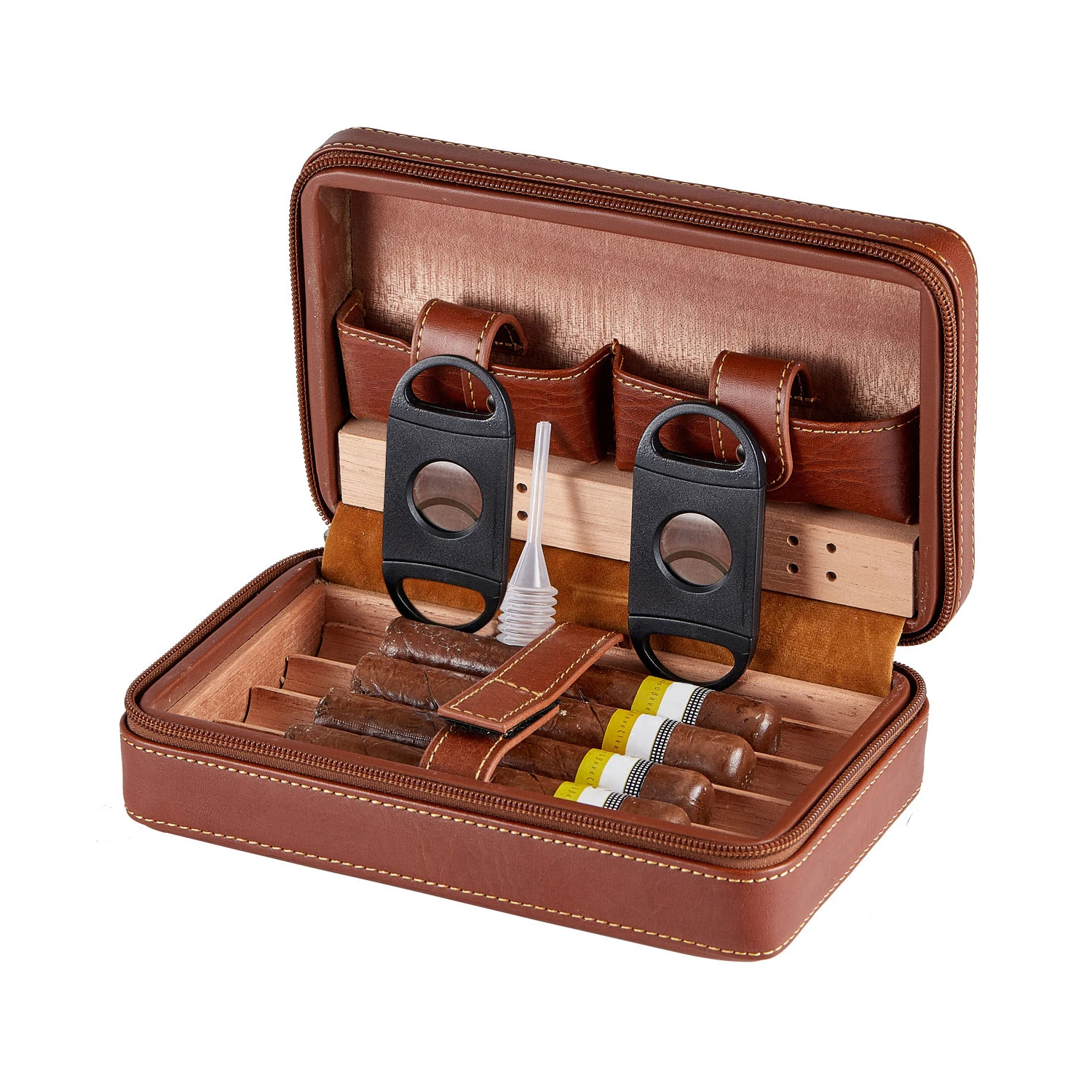 Premium Cigar Boxes Painted Wooden Humidors with Secure Clasps Spanish Cedar Lining Vintage Elegance Compact & Portable