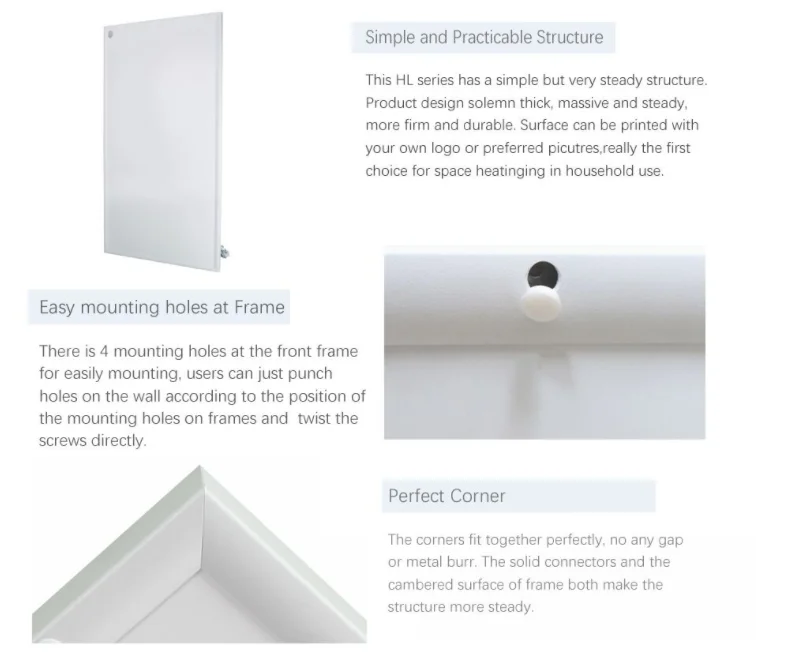 Aluminium Heating Panel Electric Ceiling or Wall Mounted Carbon Crystal Infrared Heater