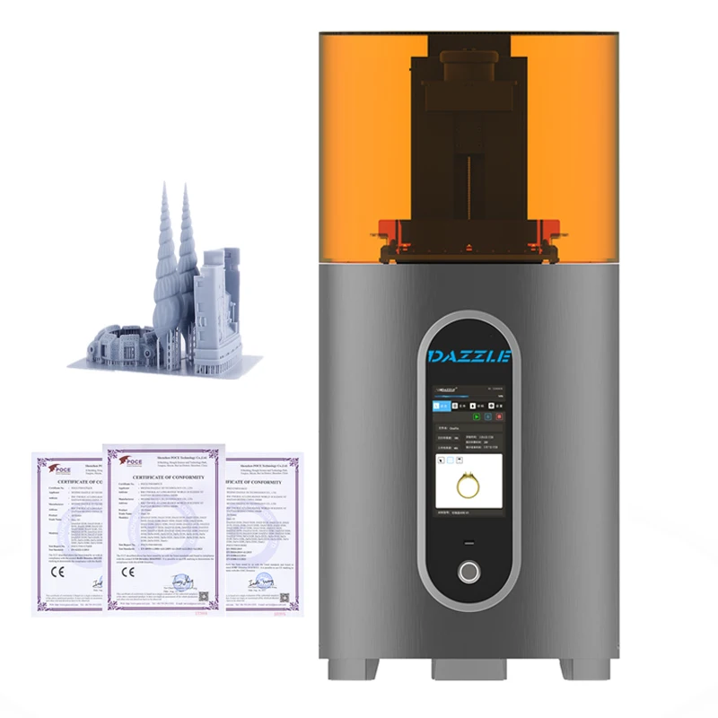 2024 Full Color Touch Screen 3D Printer High Wax Gold Ring 3D Printer For Jewelry Earring Ring Stone