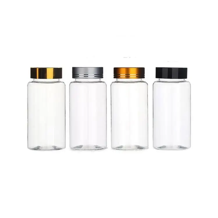 Clear Round Empty Pet Plastic Pill Bottle 150Ml Pet Transparent Medicine Bottle