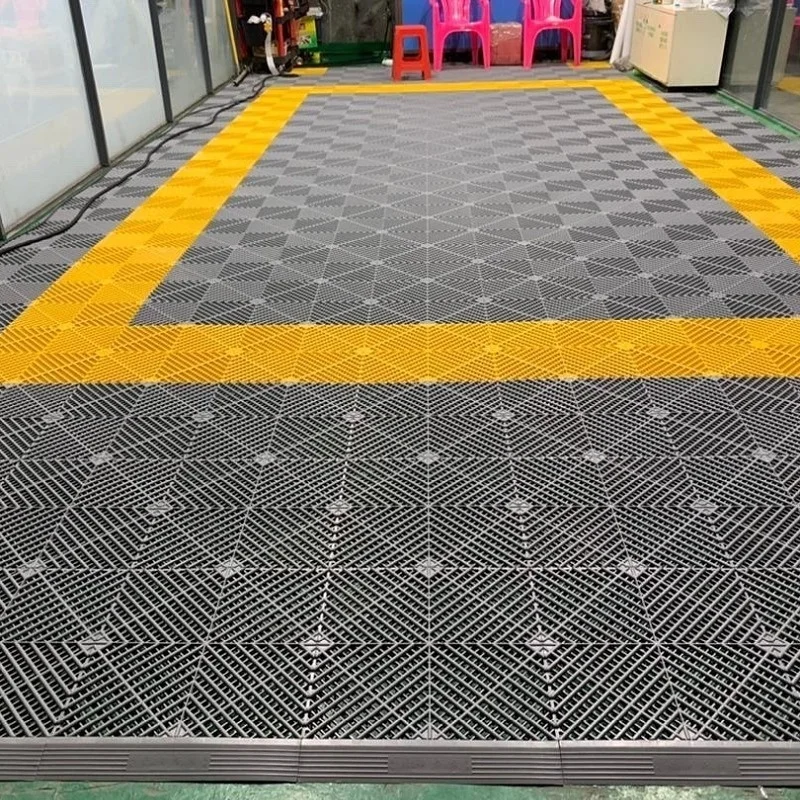 Cheap garage floor covering  plastic flooring for garage  pvc solid garage floor tiles