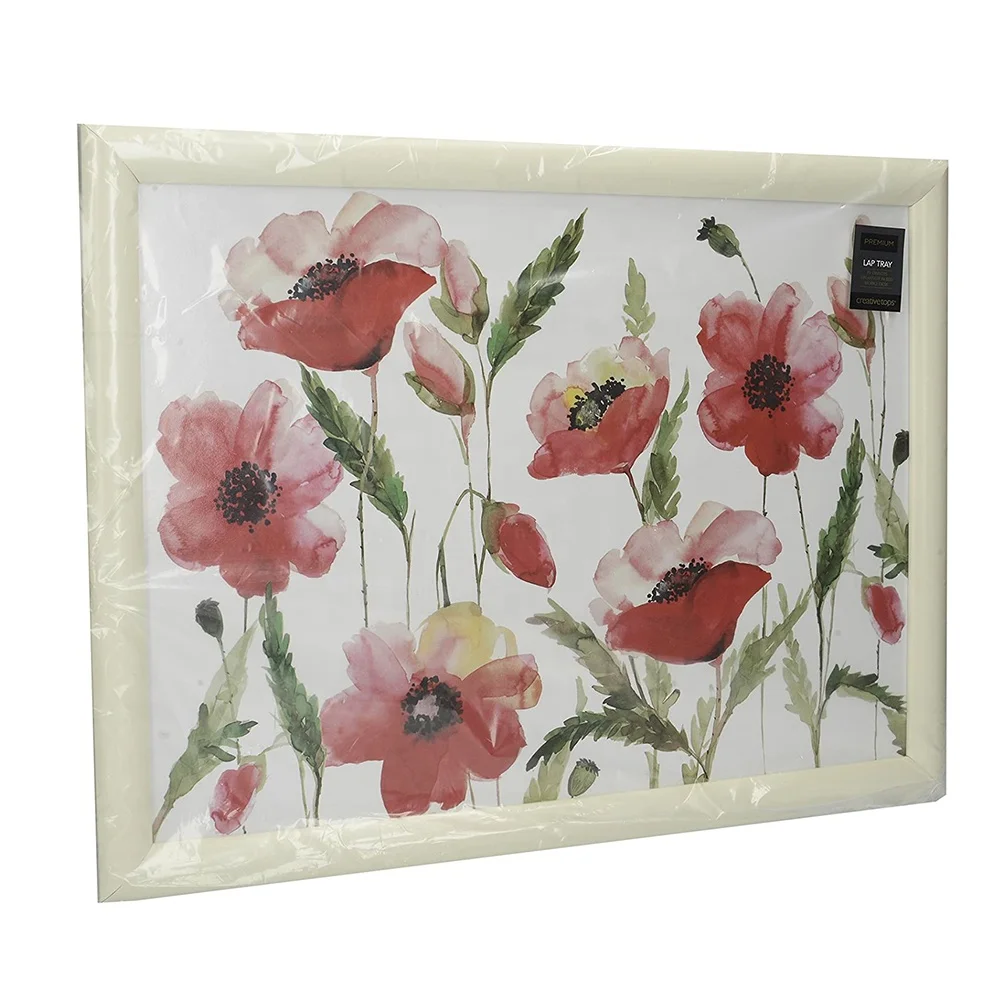 Wholesale Manufacturer Wooden Dinner Cushion Craft Laptop Tray Bed Tray Lap Tray with Cushion