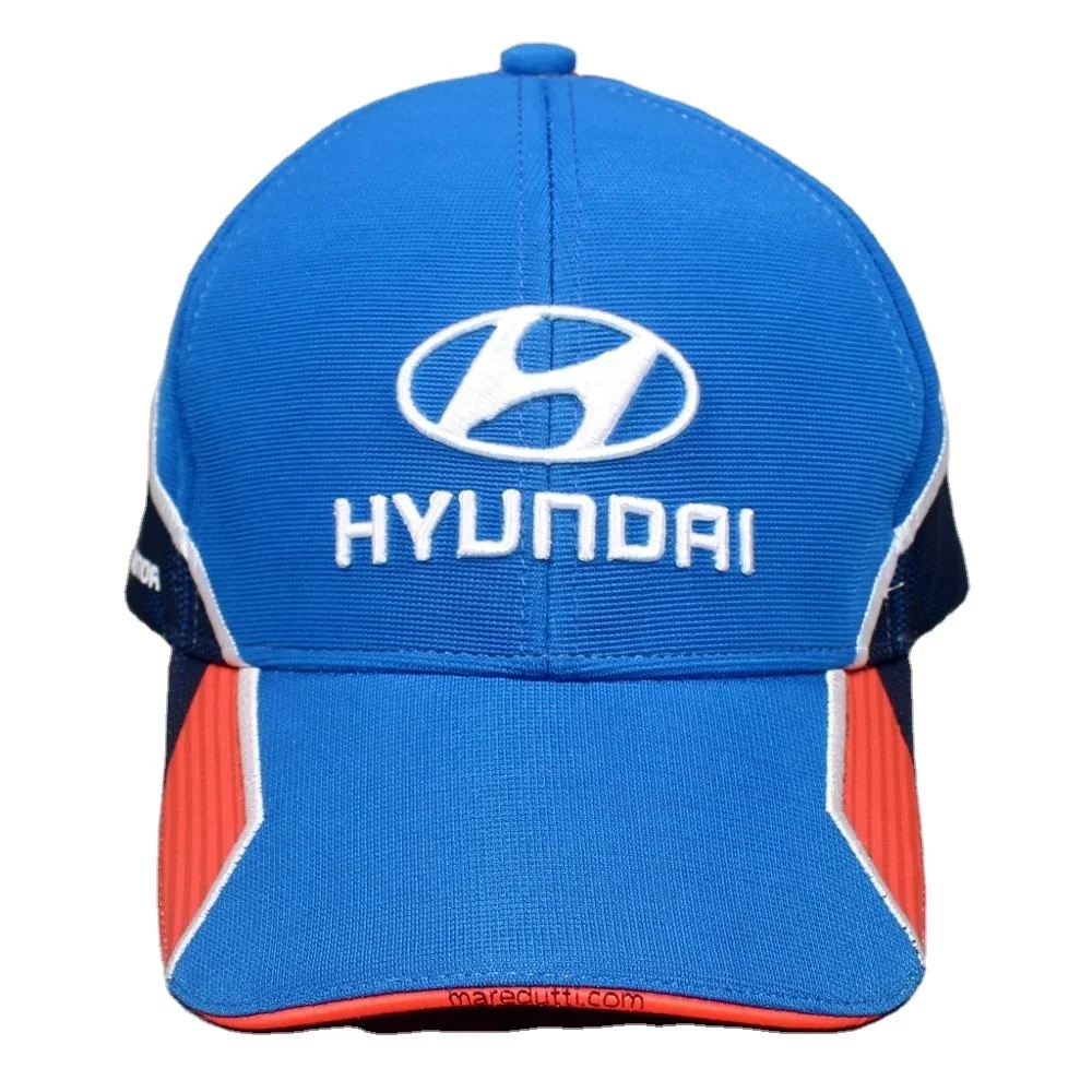 
100% Polyester Spandex Ottoman Racing Car Brand Baseball Cap Royal Color High Quality Hat 