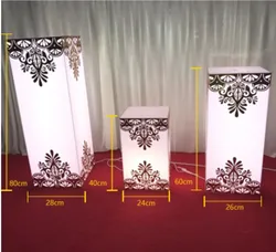 Square Acrylic Plinth Display Acrylic Pedestal Flower Stand Wedding Decoration Pillar With Led light