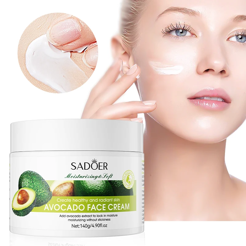 OEM SADOER Aloe carrot avocado whitening moisturizing lotion skin care acne removal night anti wrinkle aging face cream