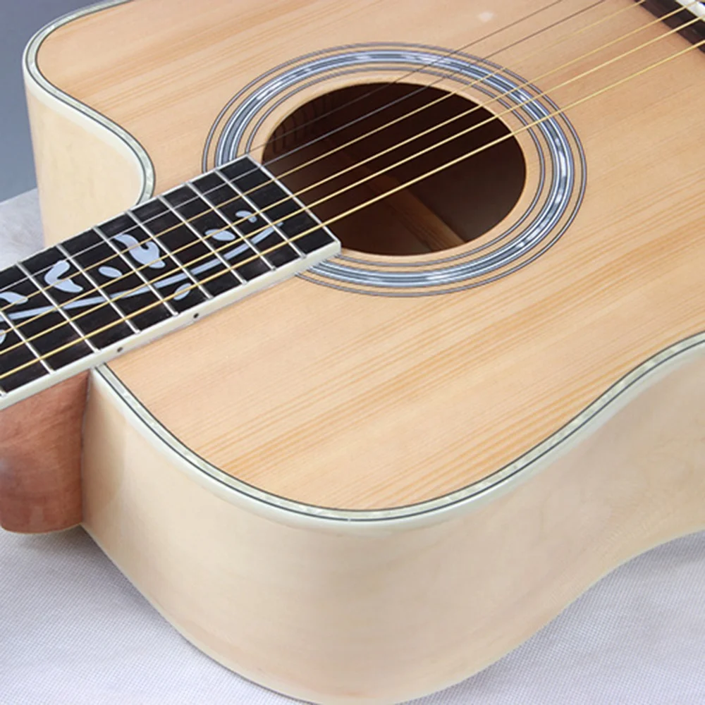 Wholesale Colored 41 Inch Full Size left handed acoustic electric guitar with spruce Basswood Plywood high-gloss and pickup