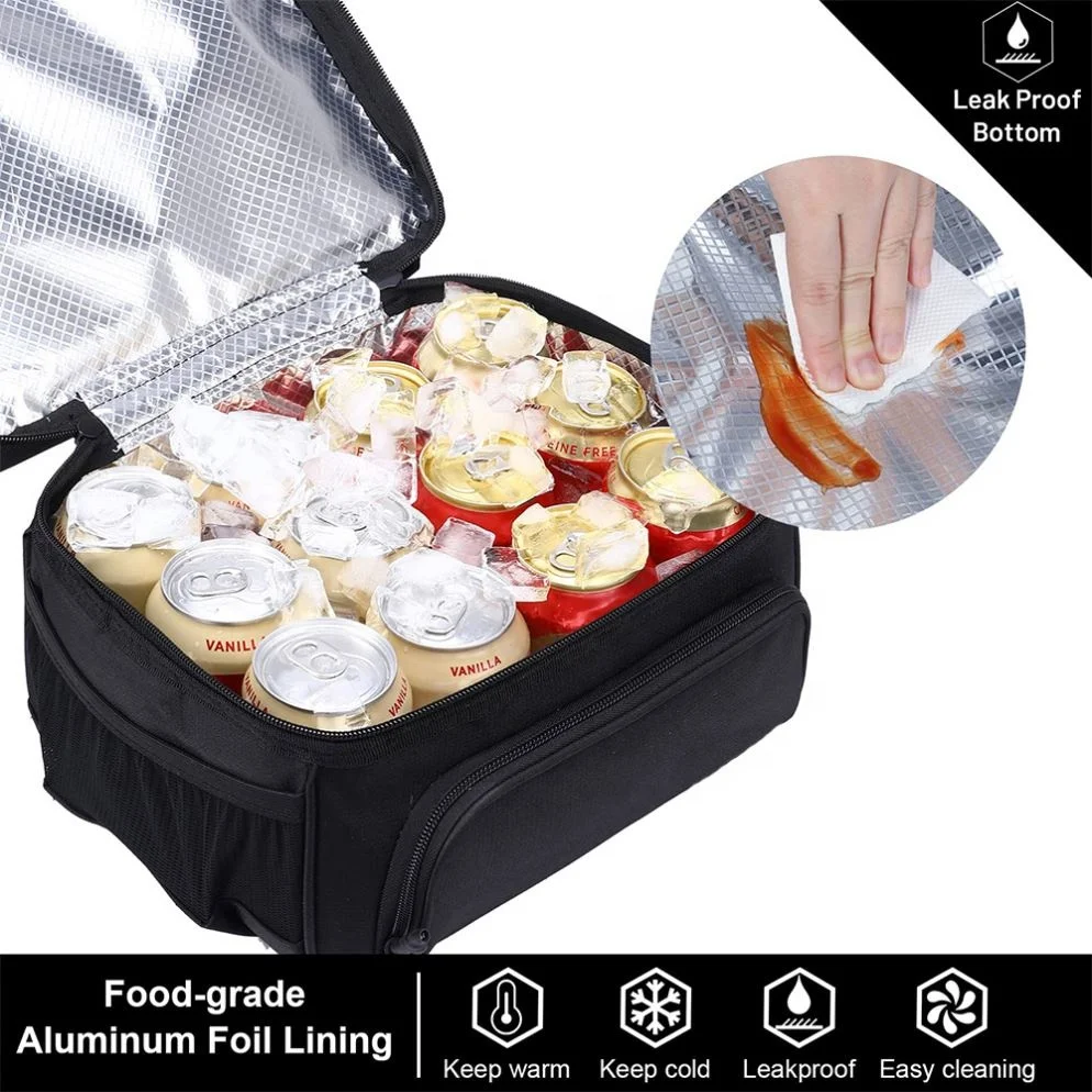 BSCI Custom Heat Sealed Freezer Pack Lunch Bag Insulated Marine Cooler Bag Two Compartments With Tableware Holder