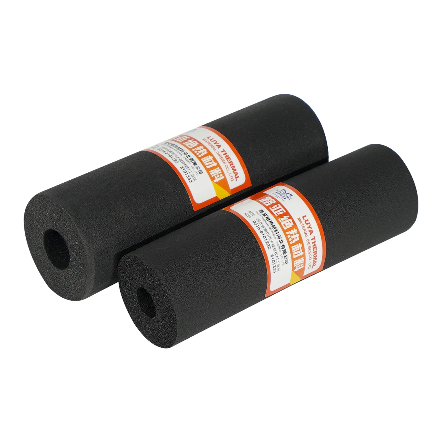 High-Density Nitrile Rubber Foam Plastic Pipe Black NBR Elastomeric Tube Insulation for Hot Water Modern Desi