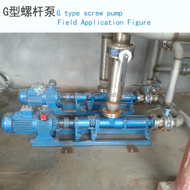 G series screw pump with hopper and endless 304 Stainless steel progressive cavity pump brewery