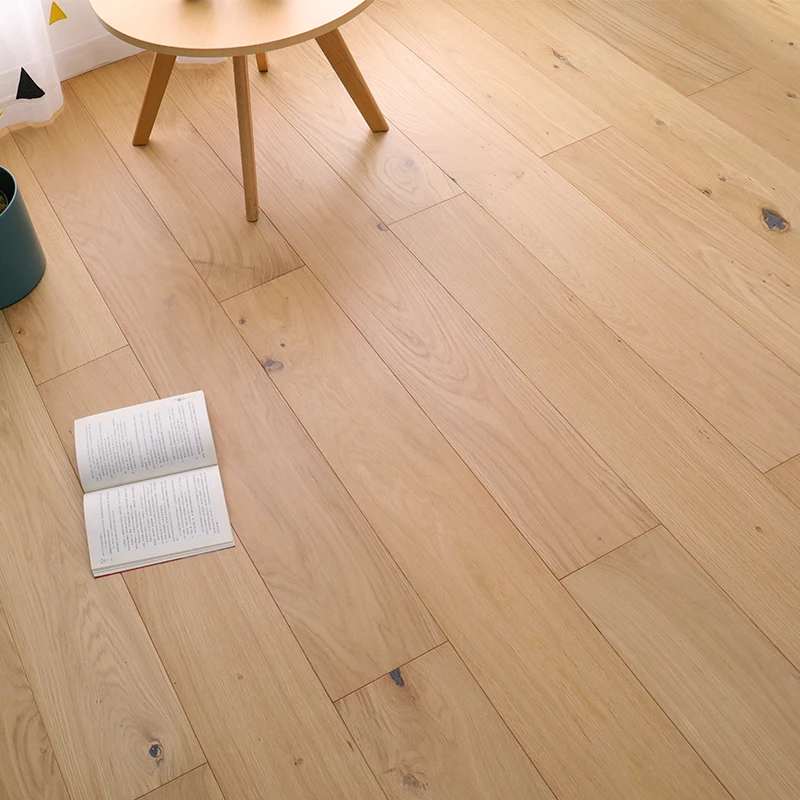 Hotel / Villa / Apartment Natural Color Solid Wood Floor French Oak Unfinished Wood Flooring
