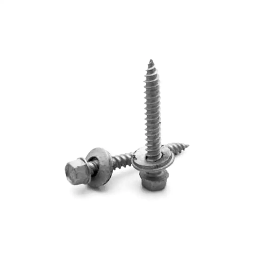 DIN EN ISO 10510 Zinc Plated M4 185mm Self Tapping Hex Head Self-tapping Fender Screws with Washer