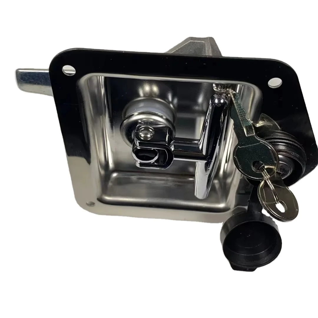 Flexible Stainless Steel Durable Lock Trailer Door Latch Trailer Folding T Compression Handle Locks Latches