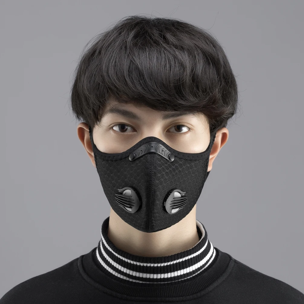 ROCKBROS Outdoor Sport Cycling Mask PM2.5 Dustproof Activated Carbon Mask With Filter Bicycle MTB Bike Face Mask