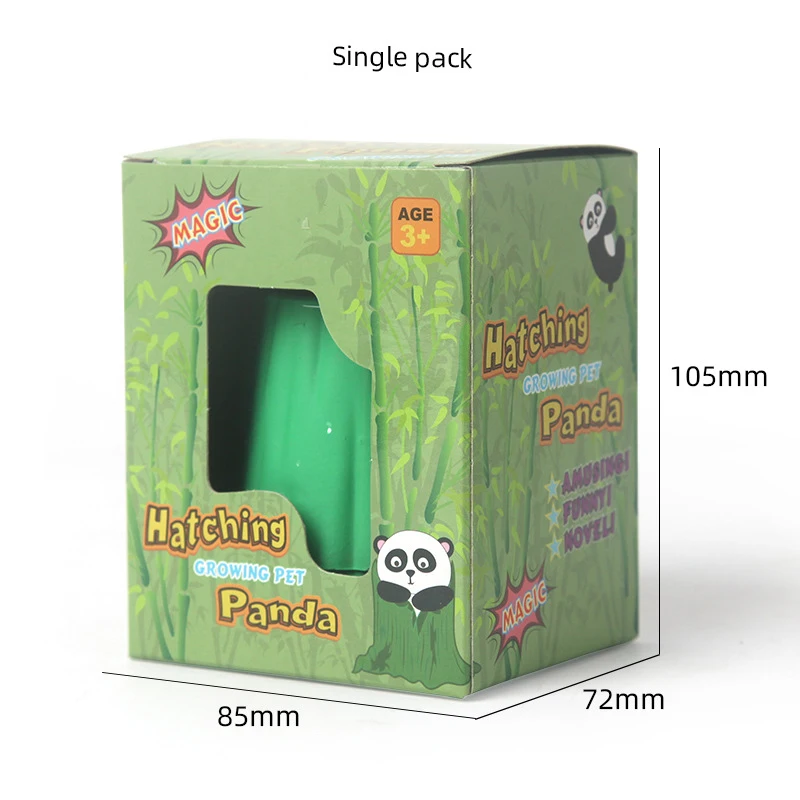 2024 New Mini Cute Cartoon Bamboo Panda Doll Toy Unisex Educational Toy for Children Soaking Water Hatching Design