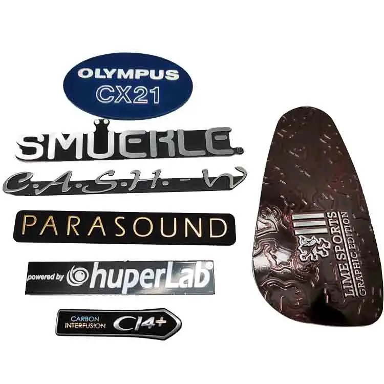 custom metal aluminium nameplate with filling color