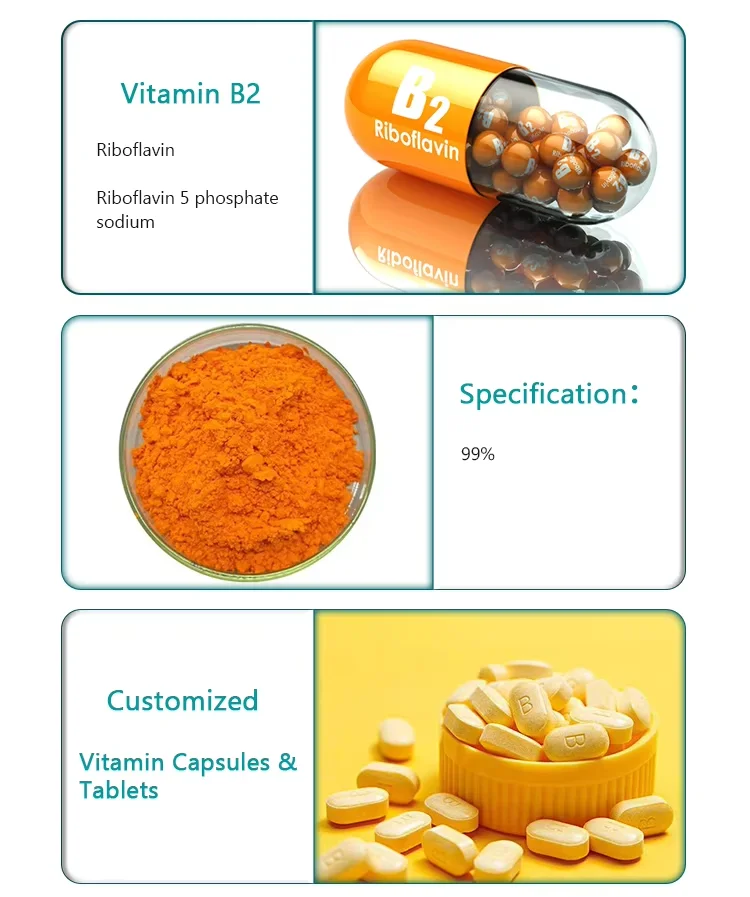 High Purity Riboflavin Manufacturer Riboflavin Vitamin B2 Riboflavin Powder