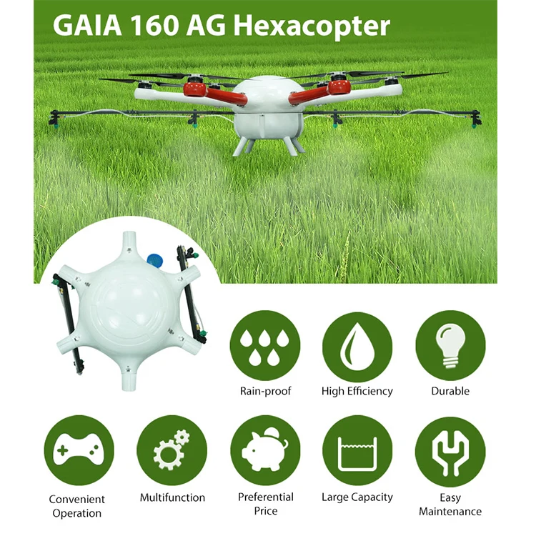  GAIA160 23L сельскохозяйственный оросительный опрыскиватель Дрон