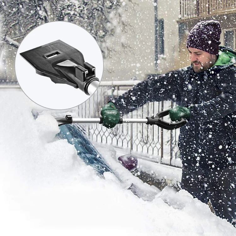 Snow Shovels,3-in-1 Car Brush Ice Scraper Snow Shovel Sets for Garden Camping Car Snowman Building and Emergencies