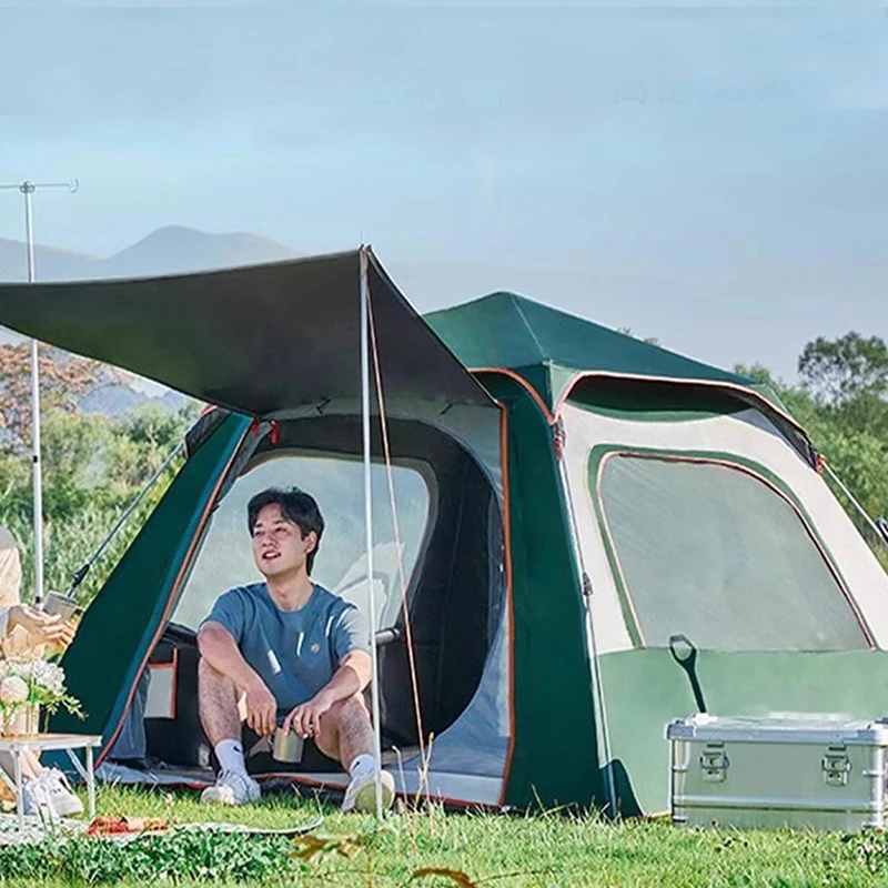 Entai New thickened waterproof sun protection 5 person camping tent tents camping outdoor waterproof large family outdoor tents