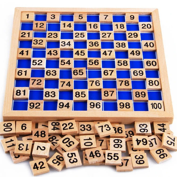 Mathematics 1 - 100 Consecutive Numbers Counting Board wooden number math learning toy