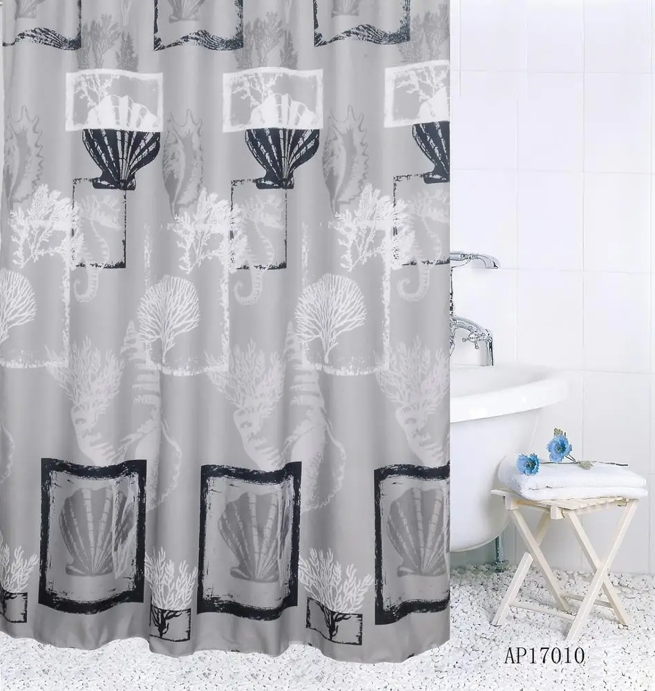 Top Quality Custom Printed Hoom Curtain Textile Dressing Decorative Polyester European Luxury Shower Curtain