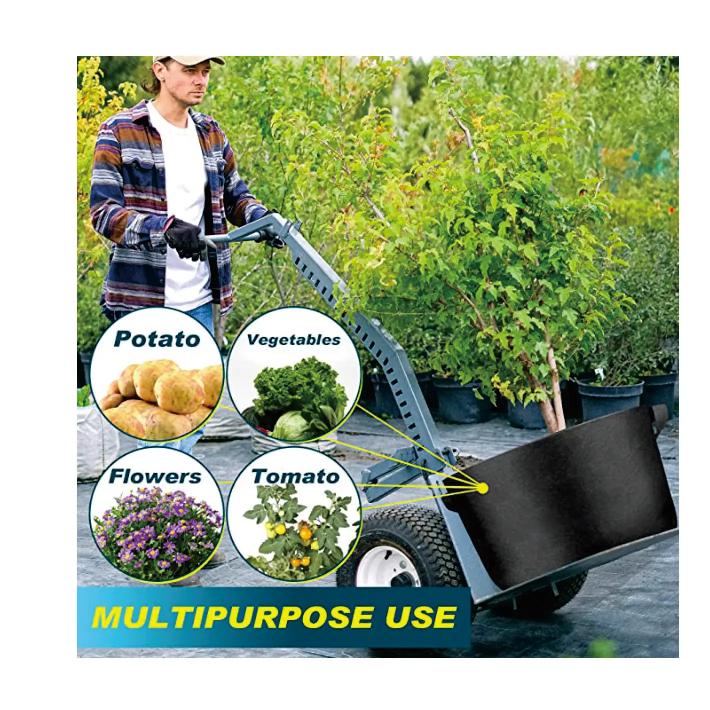 1 3 5 7 10 15 20 25 30 35 50 Gallon Felt Plant Grow Bags felt plant barrel Thickened Garden Non Woven Felt Flower Pot