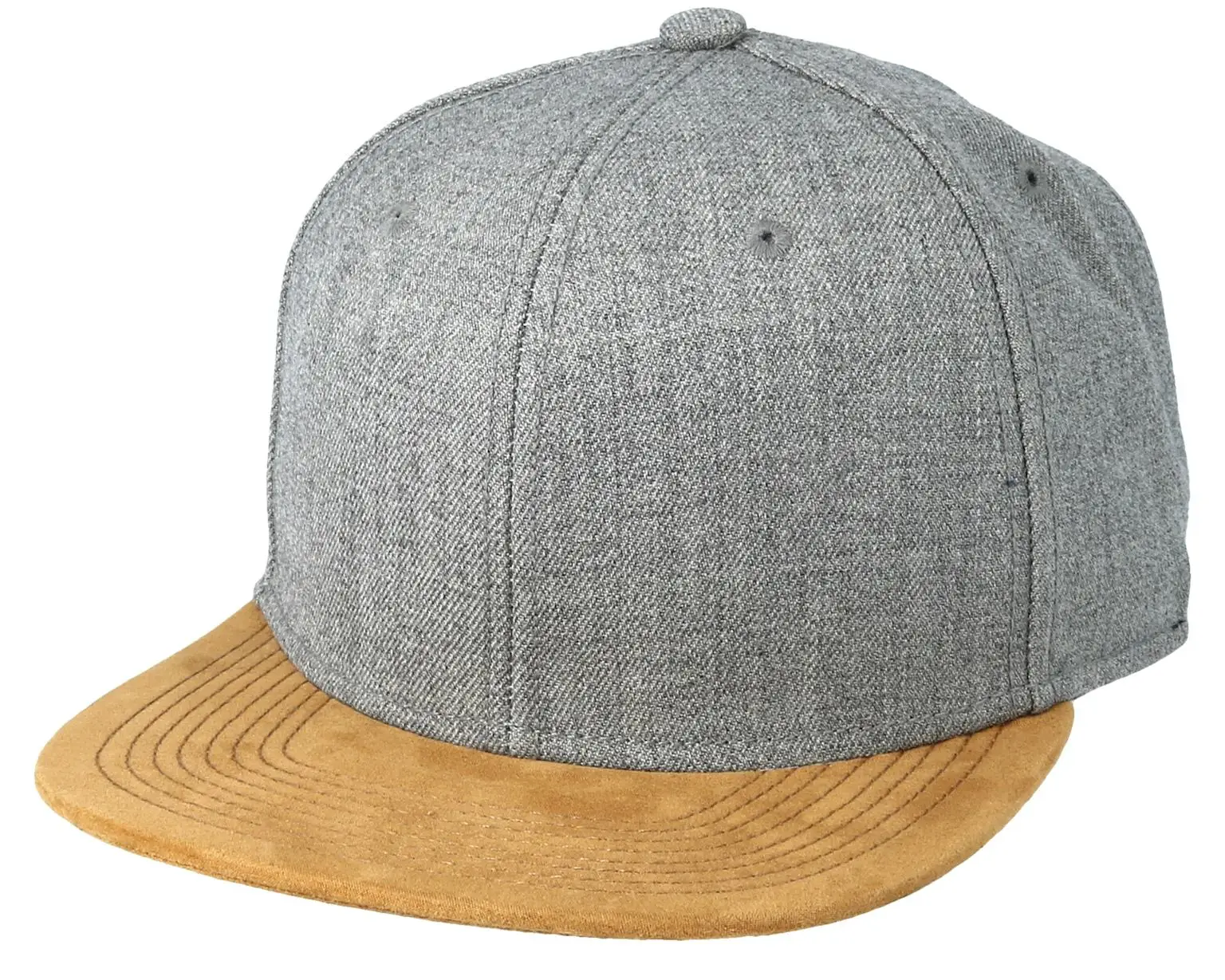 High quality custom logo 3D embroidery 6 panel grey fashion snapback caps  mens hats