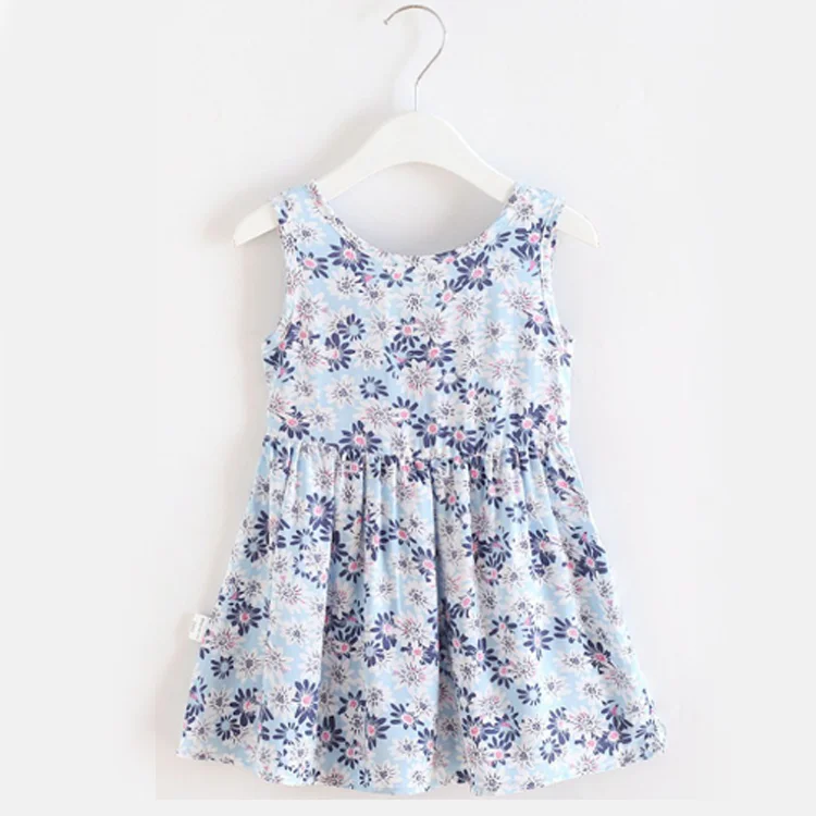 
New Modern Girl Frock Design Kids Clothes Flower Dress for 2-10 Years Old Girl 