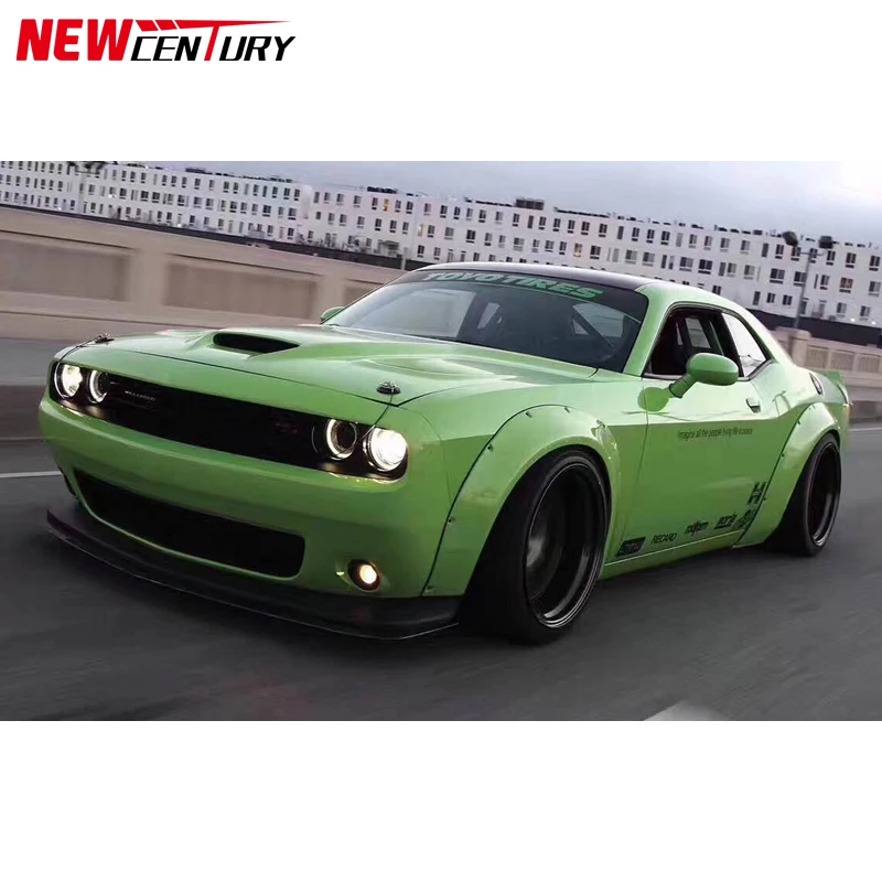 Widened wheel arch tail for Dodge Challenger LB performance style resin fiber material