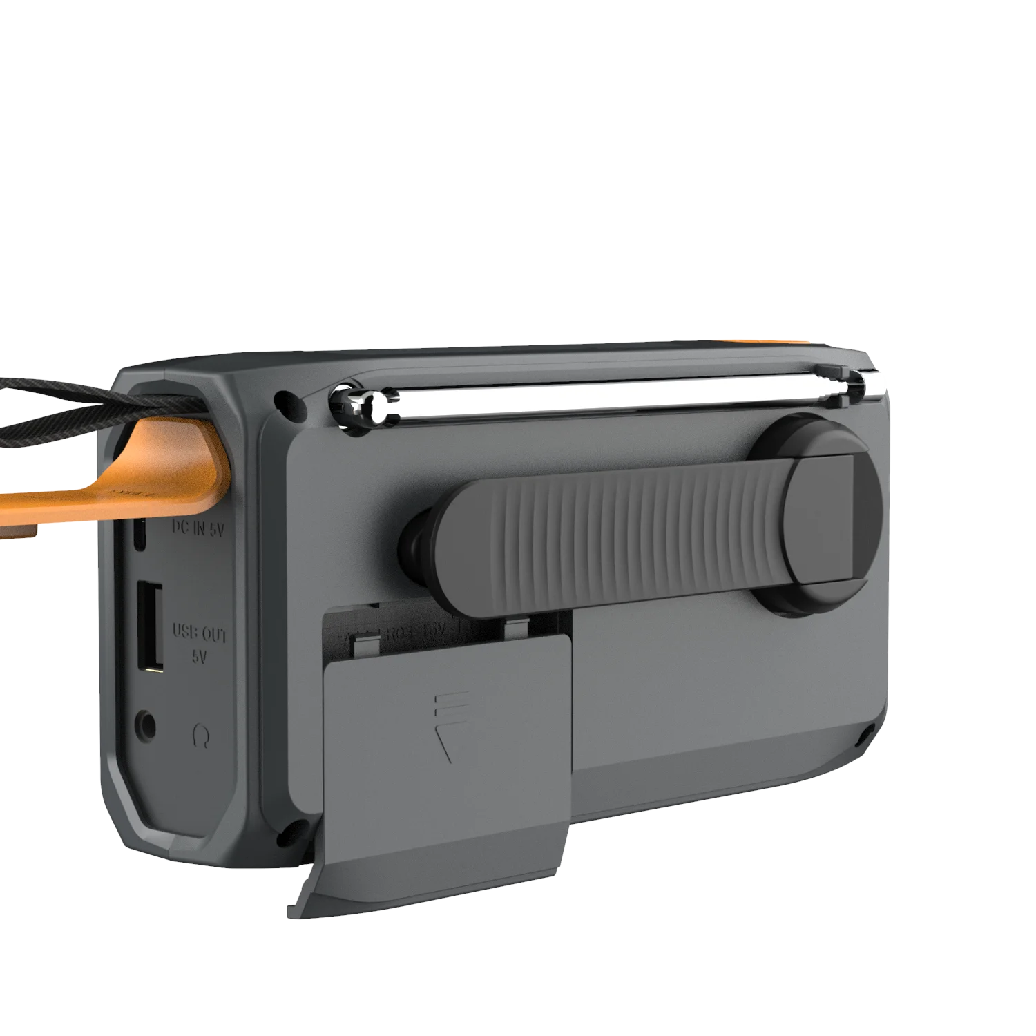 2000mAh Portable Power Bank Smart Phone Charr Emerncy Hand Crank DAB Radio LED Flashlight DAB+/FM Speaker Made Plastic Material