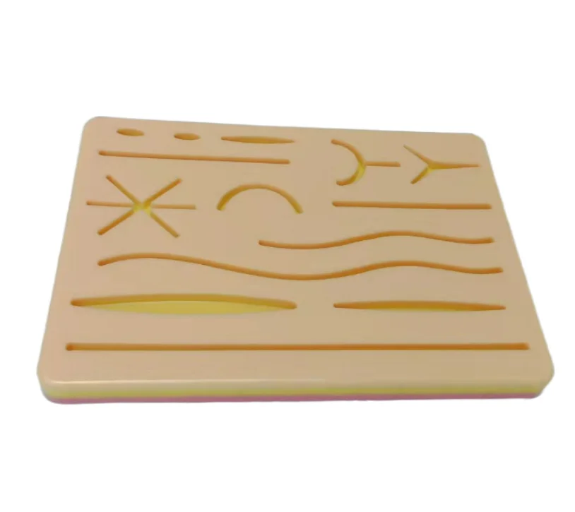 Обучающие ресурсы медицинская научная анатомия хирургия кожа человека силиконовая тренировочная шовная подушечка с