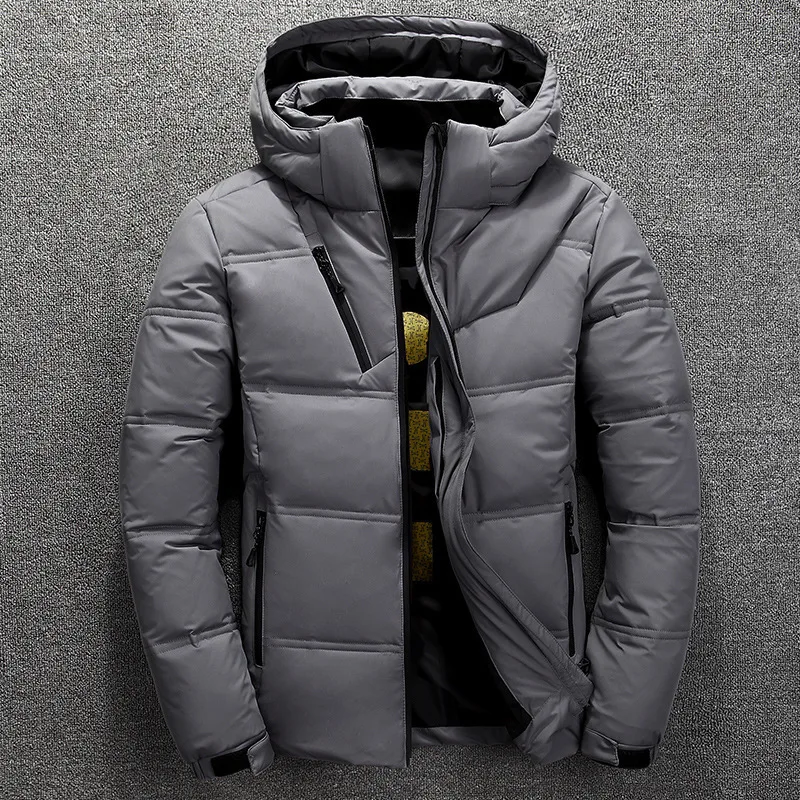 Hot Sale New Arrival Men Short Coat Korean Style Winter Warm Thicker Puffer Jacket Casual Solid Hooded Coat