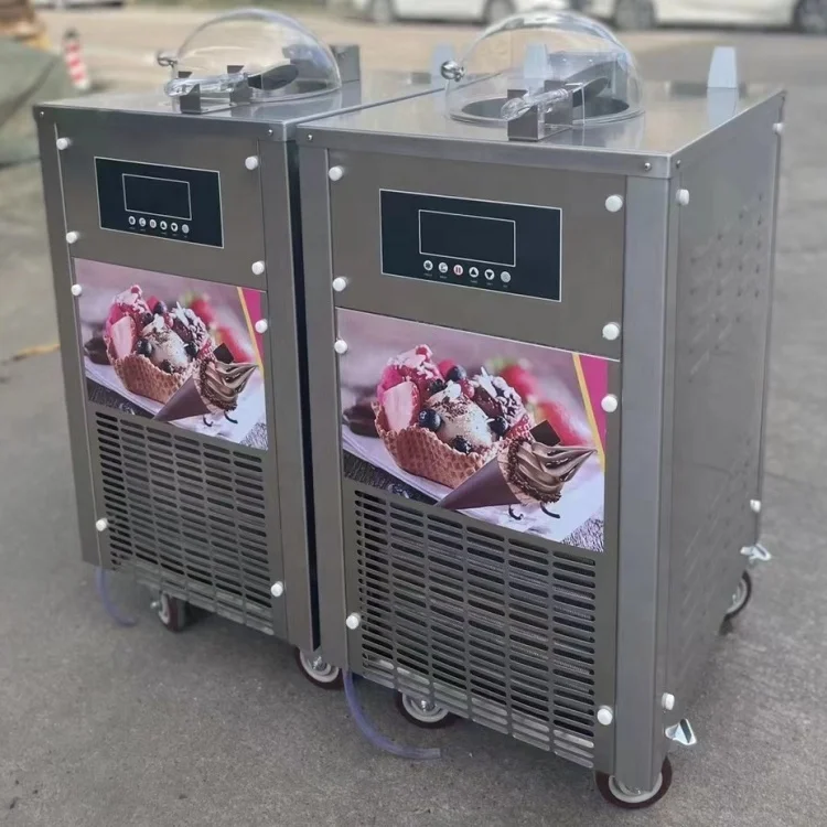 mobile commercial thai professional soft milk ice cream making display machine for gelato automatic in turkey