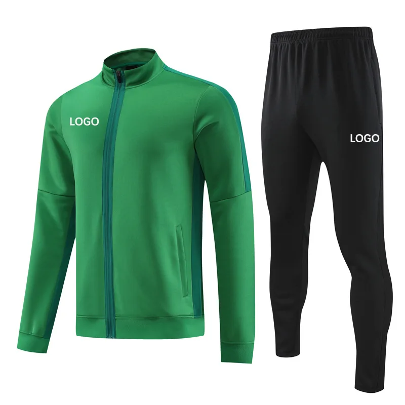 custom training jogging embroidery tracksuits Winter training jerseys Football club long-sleeved suits soccer tracksuit for men